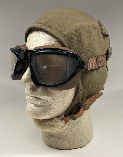 USAAF Type A-9 Light Weight Flight Helmet w/ Goggles - Image 2