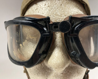 USAAF Type A-9 Light Weight Flight Helmet w/ Goggles - Image 3