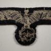 Early Uniform Removed Black Panzer Wrapper Eagle for Officer in Bullion - Image 9