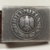 1937 Dated Aluminum Heer (Army) EM/NCO Buckle – (Julius Maurer, Oberstein) - Image 2