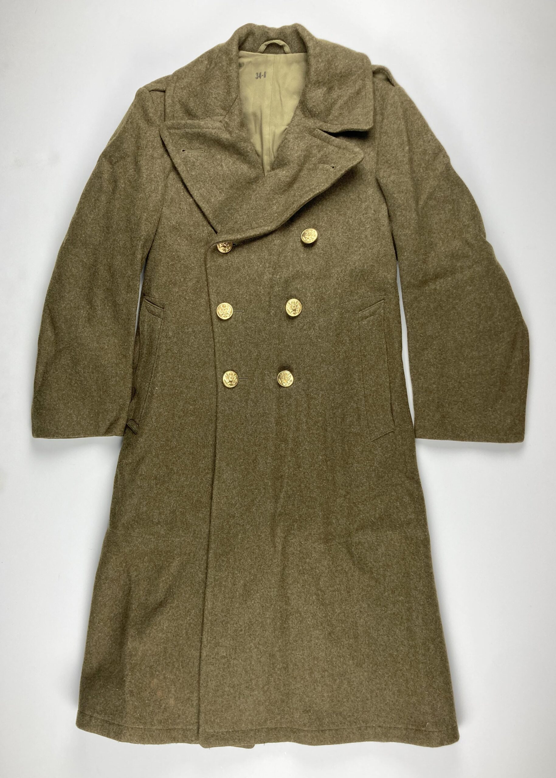 Early U.S. Army EM/NCO Melton Wool Overcoat – Unissued