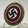 Large Sized NSDAP Member Golden Party Badge - (Identified) - Image 3