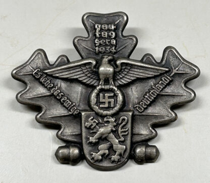 Early 1934 Dated "Gau Tag Gera" Pin