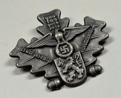 Early 1934 Dated "Gau Tag Gera" Pin - Image 2