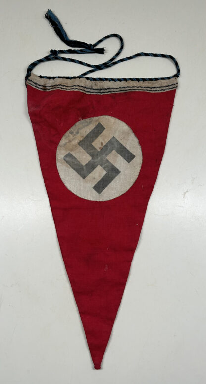 Double Sided NSDAP Pennant w/ Blue and Black String