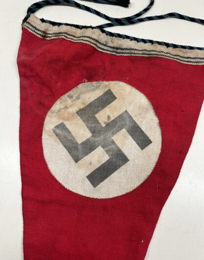 Double Sided NSDAP Pennant w/ Blue and Black String - Image 2