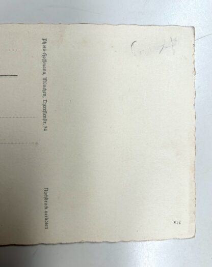 VERY RARE Heinrich Hoffmann Post Card w/ Original Signature of Adolf Hitler - Image 10