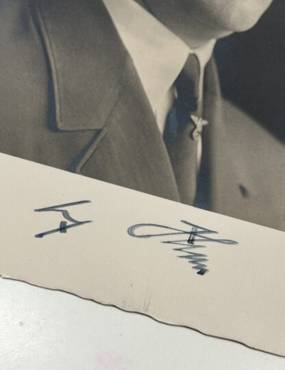 VERY RARE Heinrich Hoffmann Post Card w/ Original Signature of Adolf Hitler - Image 6