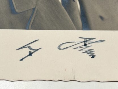VERY RARE Heinrich Hoffmann Post Card w/ Original Signature of Adolf Hitler - Image 7