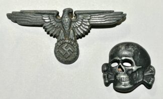 Matched Set of Waffen-SS Visor Cap Insignia