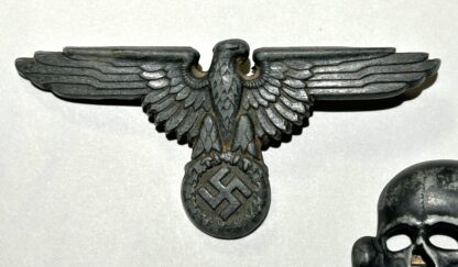 Matched Set of Waffen-SS Visor Cap Insignia - Image 4