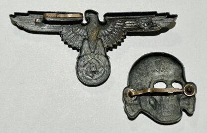 Matched Set of Waffen-SS Visor Cap Insignia - Image 3