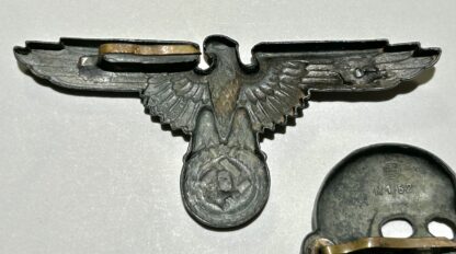 Matched Set of Waffen-SS Visor Cap Insignia - Image 5