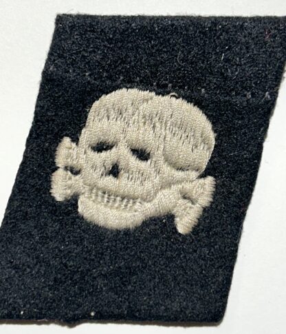 VERY RARE Vertical SS-TV "Totenkopf" Collar Tab for Enlisted Troops - Image 4