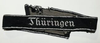 Uniform Removed SS-TV 'Thüringen' "Flatwire" Cufftitle for Officer