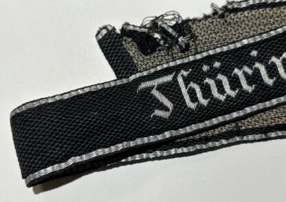 Uniform Removed SS-TV 'Thüringen' "Flatwire" Cufftitle for Officer - Image 4