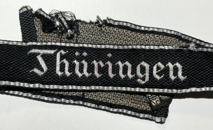 Uniform Removed SS-TV 'Thüringen' "Flatwire" Cufftitle for Officer - Image 3