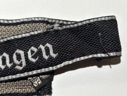 Uniform Removed SS-TV 'Thüringen' "Flatwire" Cufftitle for Officer - Image 5