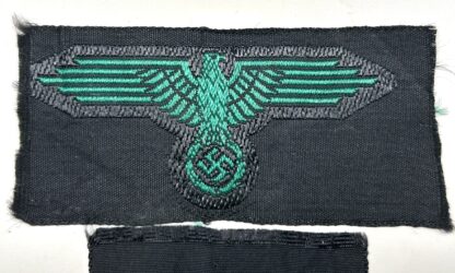 VERY RARE Waffen-SS Green Cap Insignia Set for Camouflage Cap - (Unissued) - Image 3