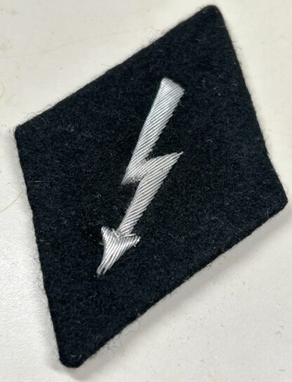 RARE Waffen-SS Officer Signals Sleeve Diamond w/ RZM Tag - Image 2