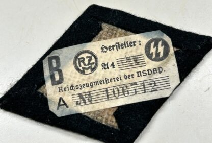 RARE Waffen-SS Officer Signals Sleeve Diamond w/ RZM Tag - Image 4