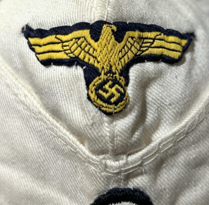 Kriegsmarine (Navy) White Tropical Overseas Cap 'Tropenbordmütze' for EM/NCO - Image 3