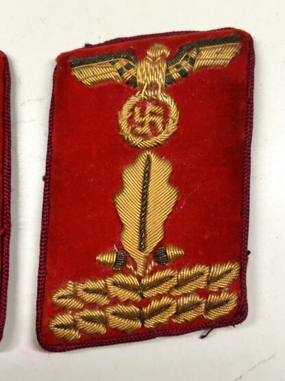 NSDAP Gauleitung Leader (Head Zone Leader) Collar Tab Set for Hauptabschnittsleiter - Image 2