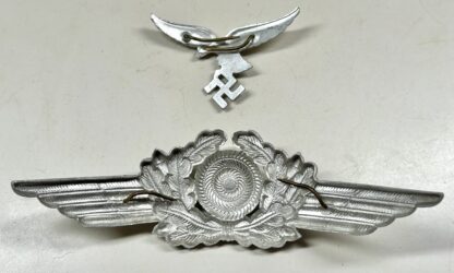 Matching Set of Luftwaffe EM/NCO Visor Cap Insignia - Image 6